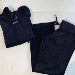 New York & Company Navy Jogger Suit - Size Small